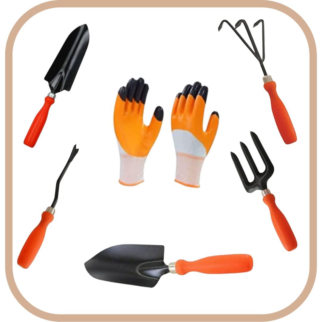 farmgokart | Premium Garden Tool Kit -Set of 5 | Best Suitable for Home and Terrace Garden | PVC Handle and Black Metal | (B09G18LT5R) Amazon Price History, Amazon Price Tracker