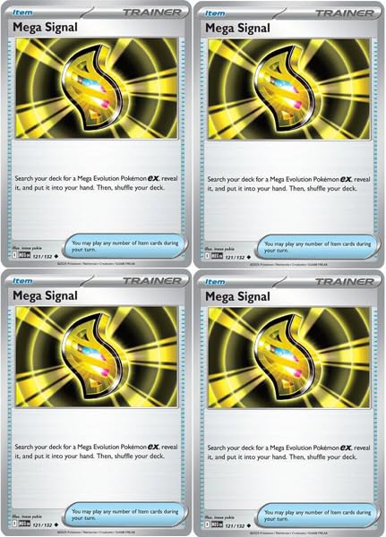 Mega Signal 121 132 - Mega Evolution Pokemon x4 Card Lot Playset