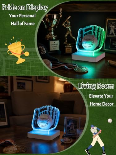 Image of CoolGift Mart Baseball Display Holder, Baseball Gift for Men Boy(WhiteBase)