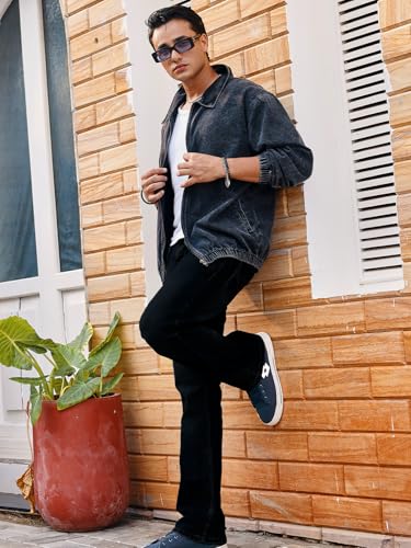 Image of Urbano Fashion Men's Stretch Fit Mid Rise Washed Bootcut Jeans Stretchable