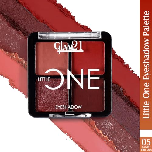 Image of Glam21 Little One 4-in-1 Eyeshadow Palette- Under the Skin,3.5gm & Color Match BB Foundation SPF15-Medium Beige,46gm|Pigmented, Long-Lasting Eyeshadow|Non-Cakey BB Cream, Blemish-Free Glow |Pack Of 2