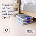 HOMZ 2-Pack Under Bed Storage, Clear Plastic Containers with Lids, 56 Quart, Blue Latch - Stackable Underbed Organizer Bins for Shoes, Bags, Clothes, and Towels