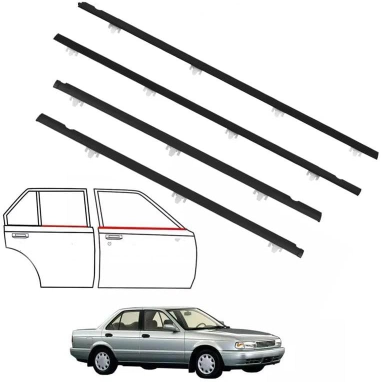 に適合する セントラ に適合する サニー B13 4D セダン 1991-1994 サイドウィンドウ ウェザーストリップ 防水シーリ