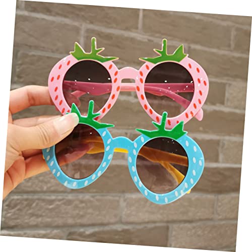 4pcs Boy Girl Creative Strawberry Sunglasses for Beach Parties Fun Eyewear for Boy Girl Cute Cartoon Design Safe and Material for Festivals and Birthday Celebrations4