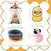 Rubber Ducks Kits 30 Pcs Assorted Duckies with 30 Duck Tags and 40 Rubber Bands with Storage Bag Random Duckies for Car Ducking Decor, Baby Bath & Pool Toys, Party Favors