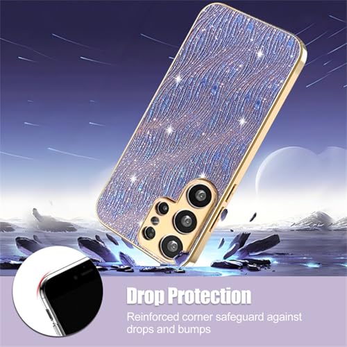 Écrin antichoc Samsung S26+ finition de luxe électroplaquée bleue - 3