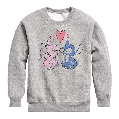 Disney - Lilo & Stitch - Angel & Stitch Share Kisses - Toddler & Youth Crewneck Fleece Sweatshirt
