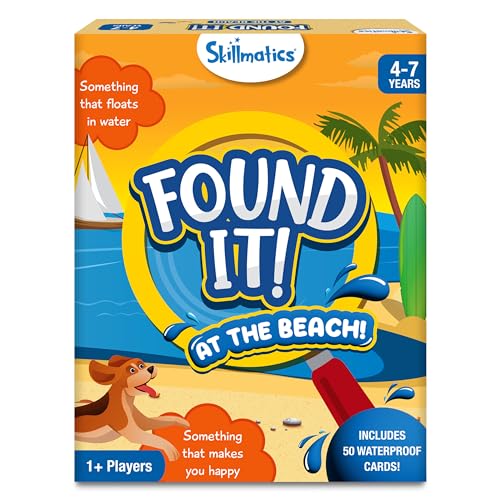 Skillmatics Scavenger Hunt Card Game - Found It Beach, Outdoor...