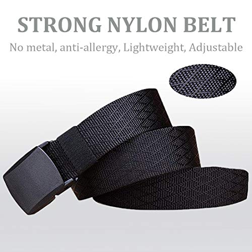 WYuZe Men's Military Tactical Web Belt, Casual Nylon Webbing with No Metal Buckle2