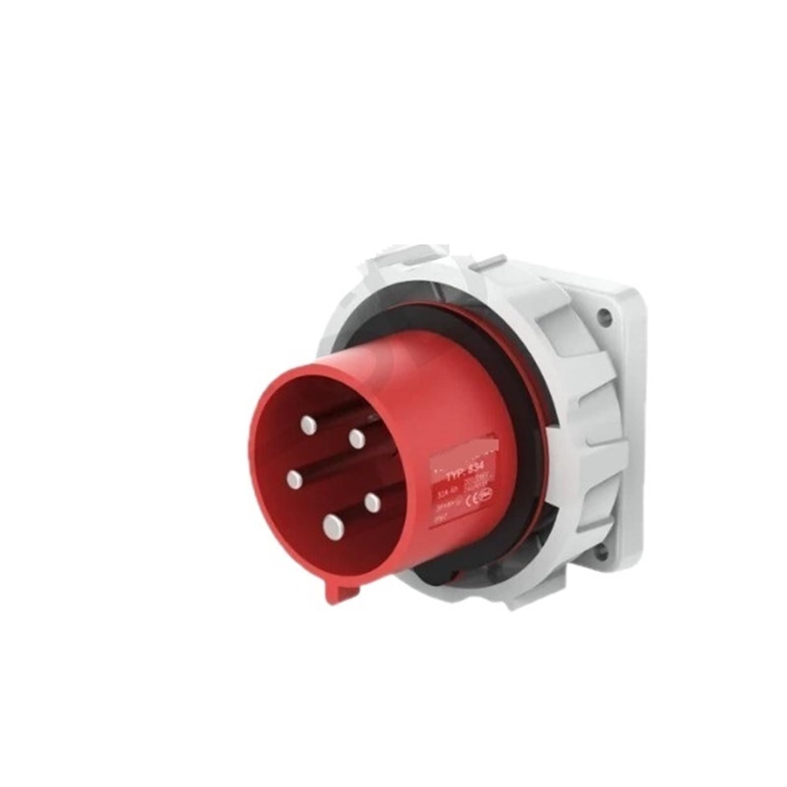 Conector oculto industrial de 63A IP67 con dispositivo inverso fijo de 5 núcleos