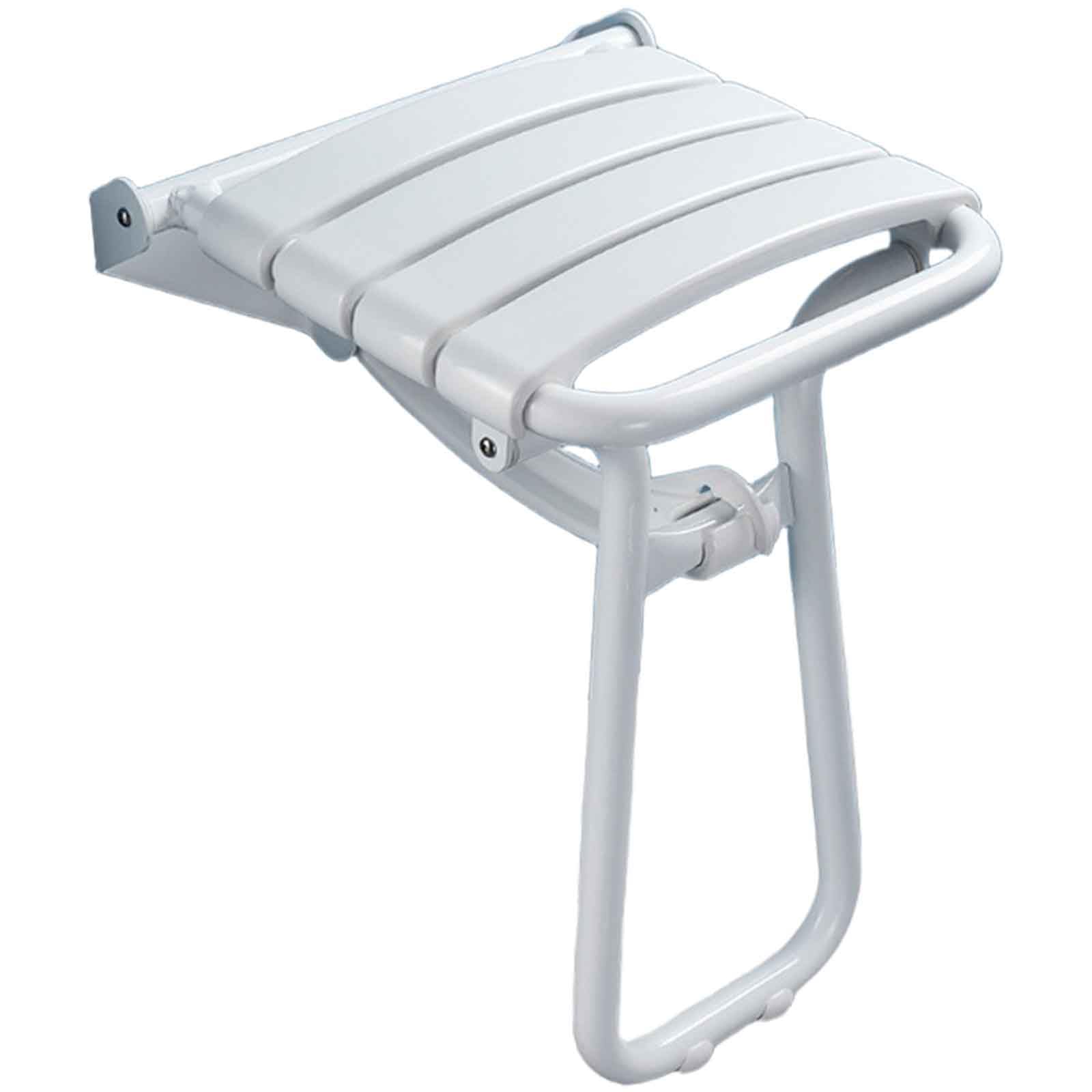 Silla de Ducha montada en la Pared, Banco de Ducha Plegable para Ducha Interior, Asiento de baño Plegable Asiento-baño Taburete de Seguridad, Taburete de Ducha Plegable,Improved White