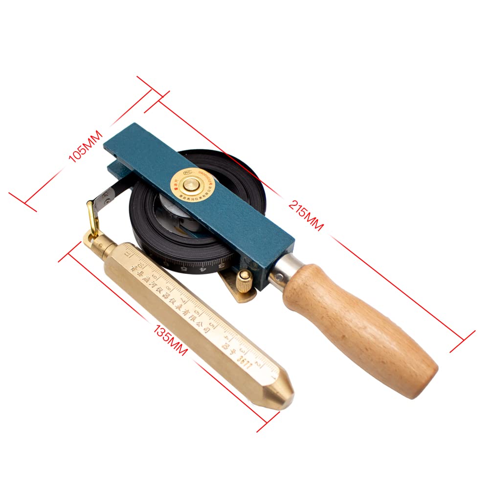 Nastro di Misurazione del Serbatoio dell'Olio a Prova di Esplosione in Acciaio Al Carbonio Portatile Nastro di Misurazione dell'Olio con Fili a Piombo in Ottone 5-30 M (30m)