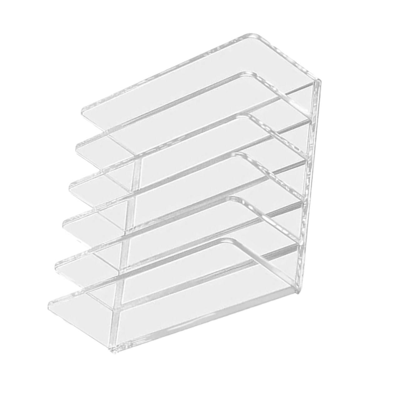 SHINEOFI Soporte Organizador De Escritorio Transparente para Documentos y Cartas, 5 Compartimentos, Estantería Funcional para Oficina, Archivo Doméstico, Uso En Espacio De Trabajo