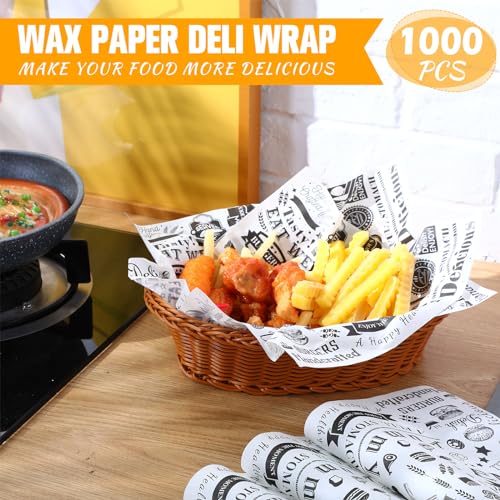Papel encerado de periódico para envolver comida rápida y presentar aperitivos en fiestas 7