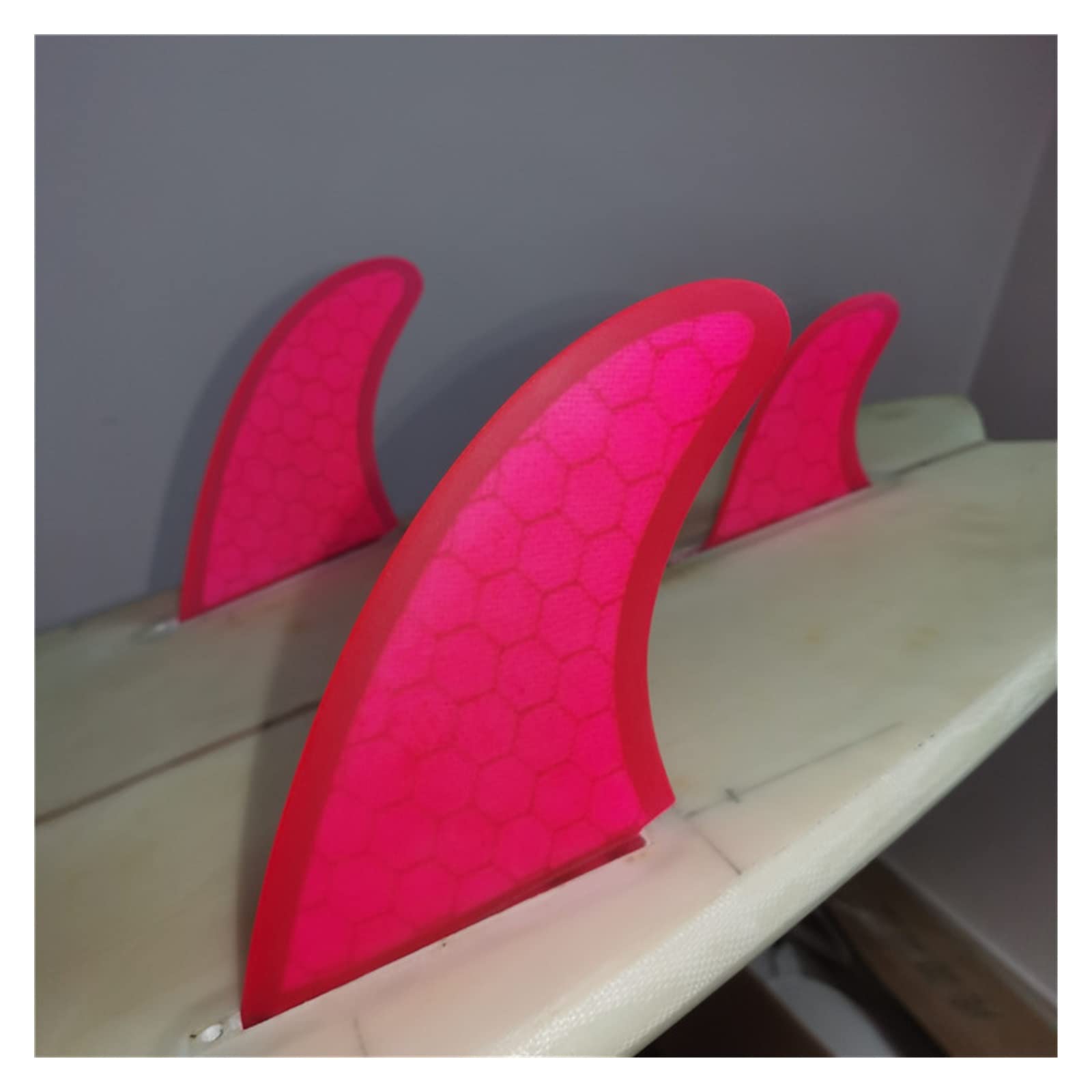 BiLong FUT MR-X Large Twin + Estabilizador Fibra de vidrio Rendimiento Core Tri Fin Aletas de tabla de surf 3pcs Set Aletas de surf,Potente empuje(Rot)