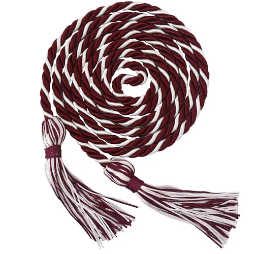 Image of GraduationMall Graduation Honor Cord 68 inch MaroonWhite