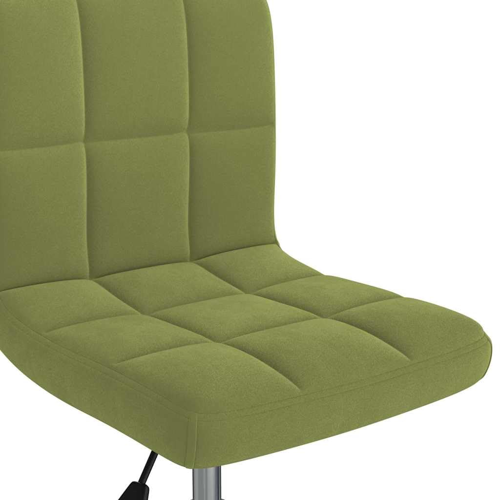 Chaise Pivotante Réglable Vert Clair Velours Salle à Manger
