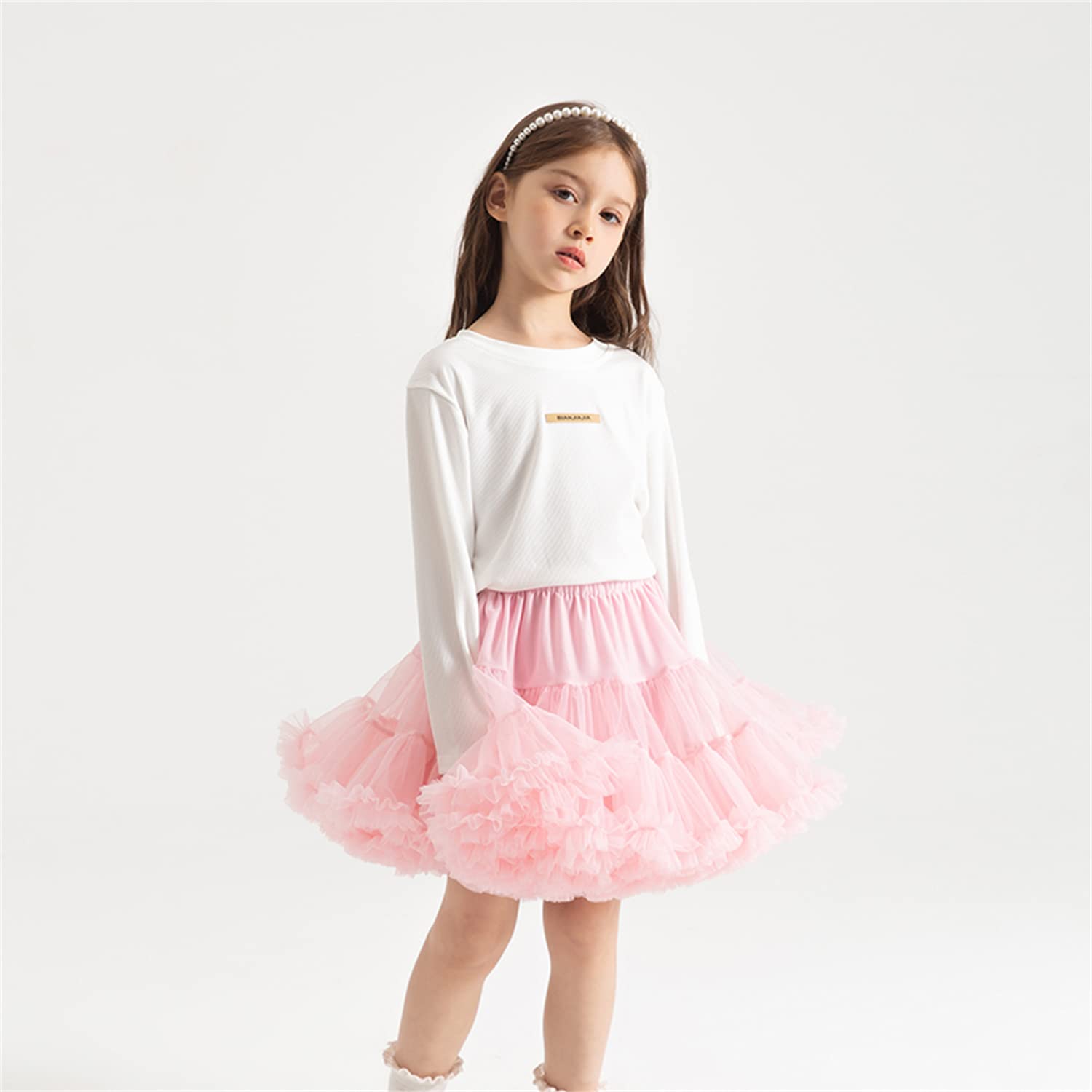 Infant Baby Girl's Fluffy Tutu Skirt Toddler Tulle Birthday Party Tiered Princess Tutu Pettiskirt