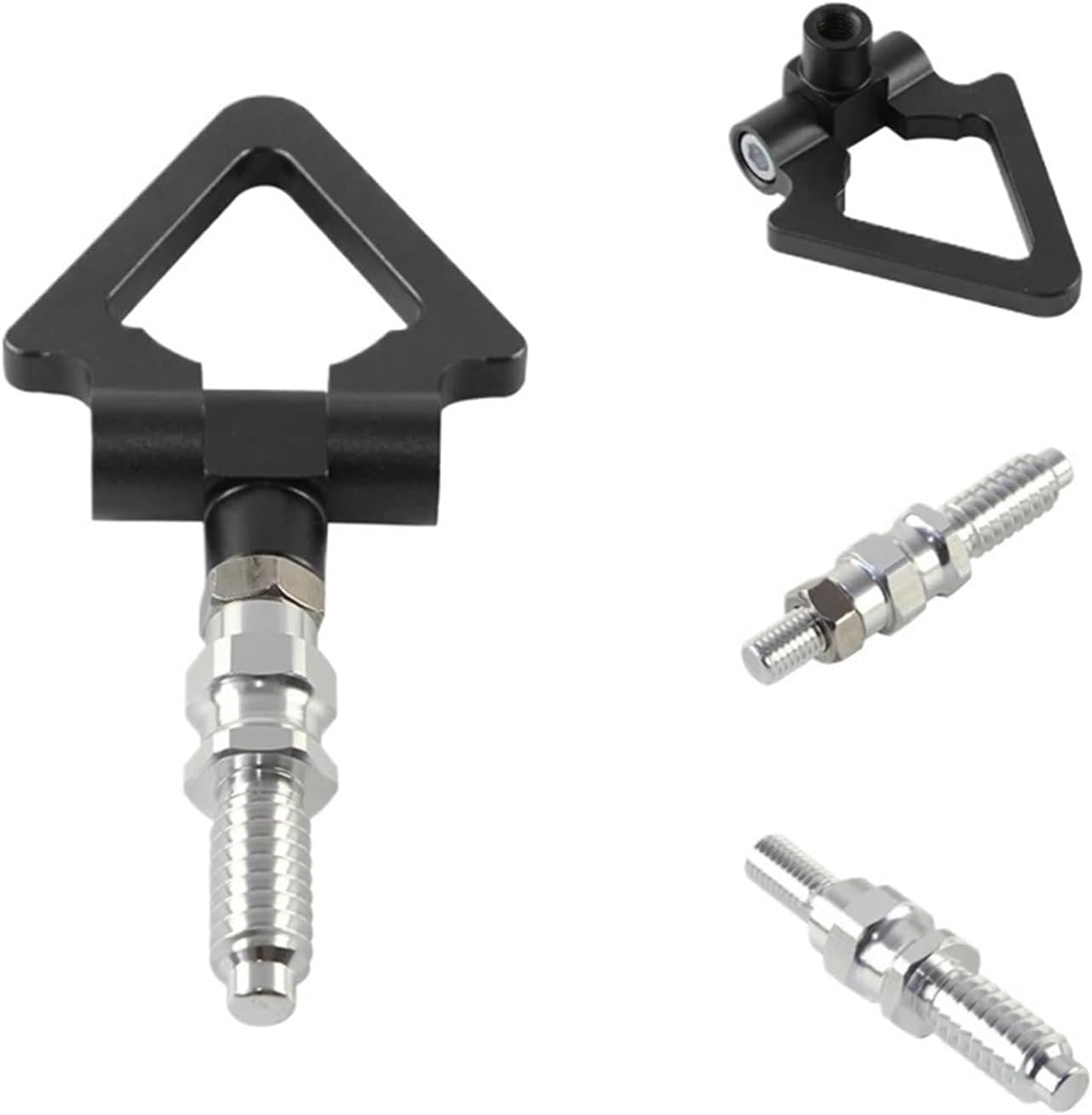 Black/Blue Triangles Aluminum Tow Hook Ring - Fits(6)