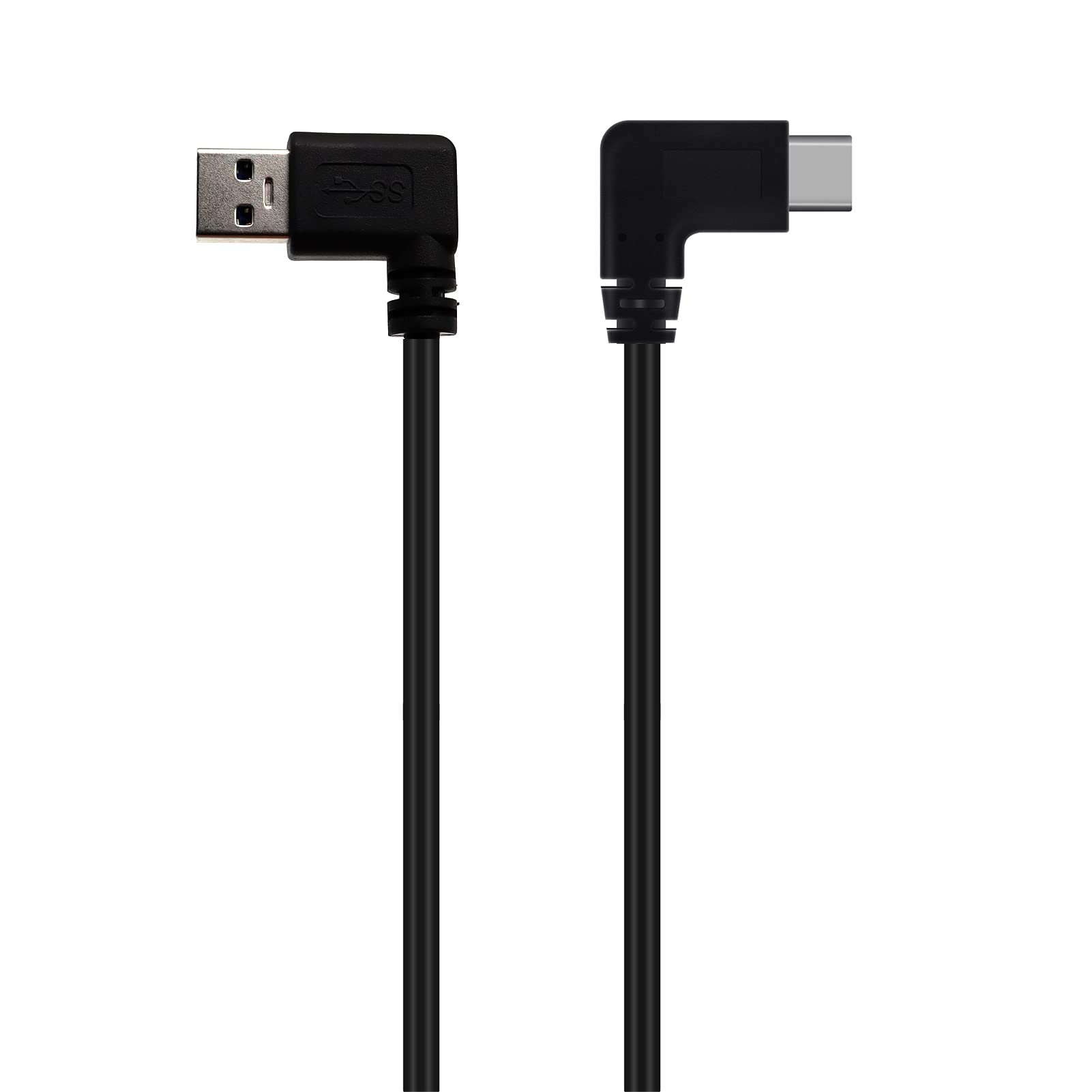 Cavo USB 3.0 Con Connettori Angolati A 90° – Tipo A Maschio A Tipo C, Lunghezza 1 Metro, Piegatura Laterale Sinistra, Placcato Oro, Per Trasmissione Dati E Ricarica