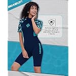 Seaskin Shorty Wetsuits for Men Womens 3mm Back Zip - Image 3