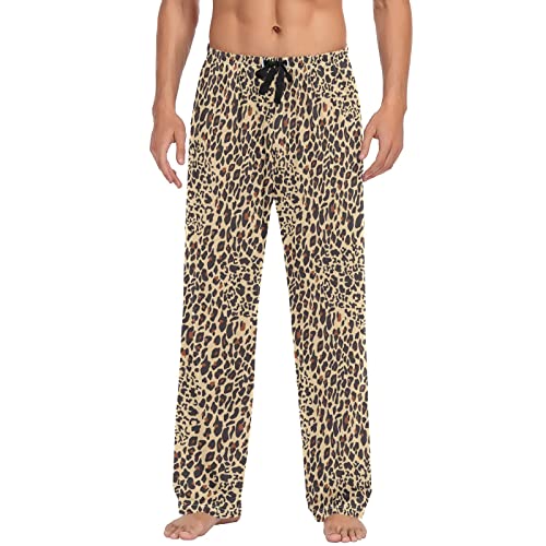 ALAZA Men's Leopard Skin Patern Sleep Pajama Pant