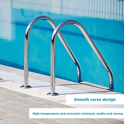 Escalera para piscina de acero inoxidable con 2 peldaños antideslizantes miniatura 3