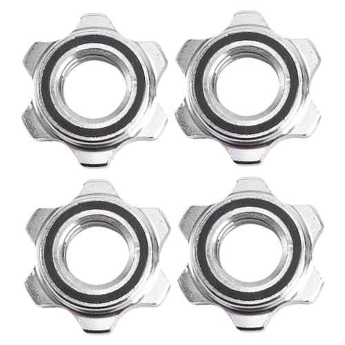 FOYTOKI Grip Security Nut Anti- Collar Screw Nut for Barbell Dumbbell Collar 4pcs Set