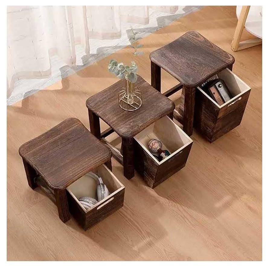 Amazon.co.jp: 木製 スツール 収納スペース 収納スツール 収納