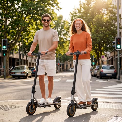Image of Electric Scooter - Electric Scooter Adults, 1000W /500W Motor, 25 /21 /18 MPH, 10'' /8.5'' Tires, 28 /23 /21 Miles, APP Control, Dual Brake, Long Range Electric Scooter for Gift