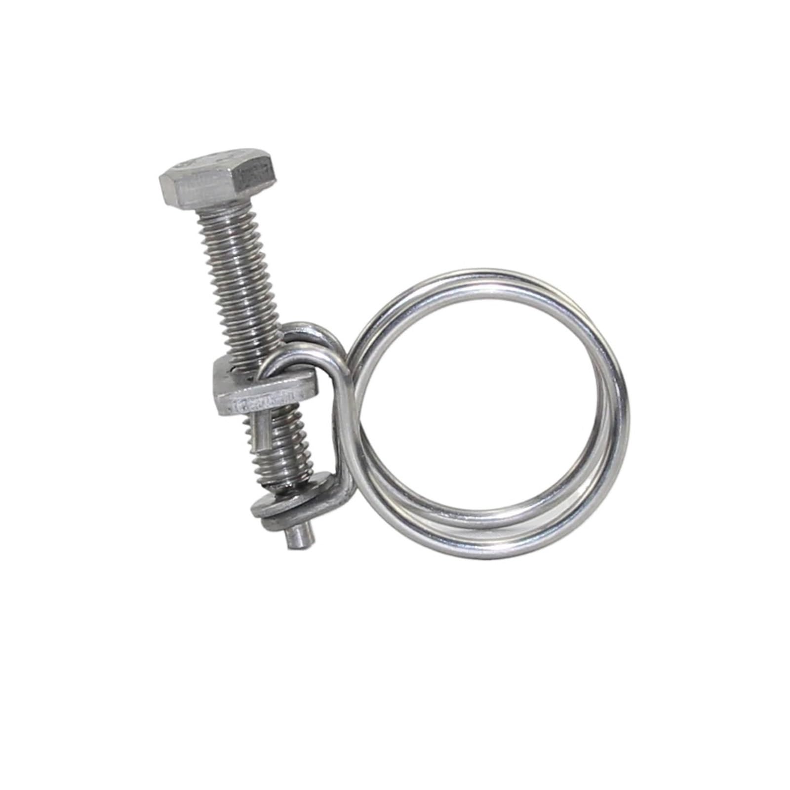 Fascetta stringitubo a doppia linea 1 pz. Morsetto in acciaio inossidabile 304 con diametro del filo da 2 mm e 3 mm. Morsetto a molla con doppia(130-140 mm)
