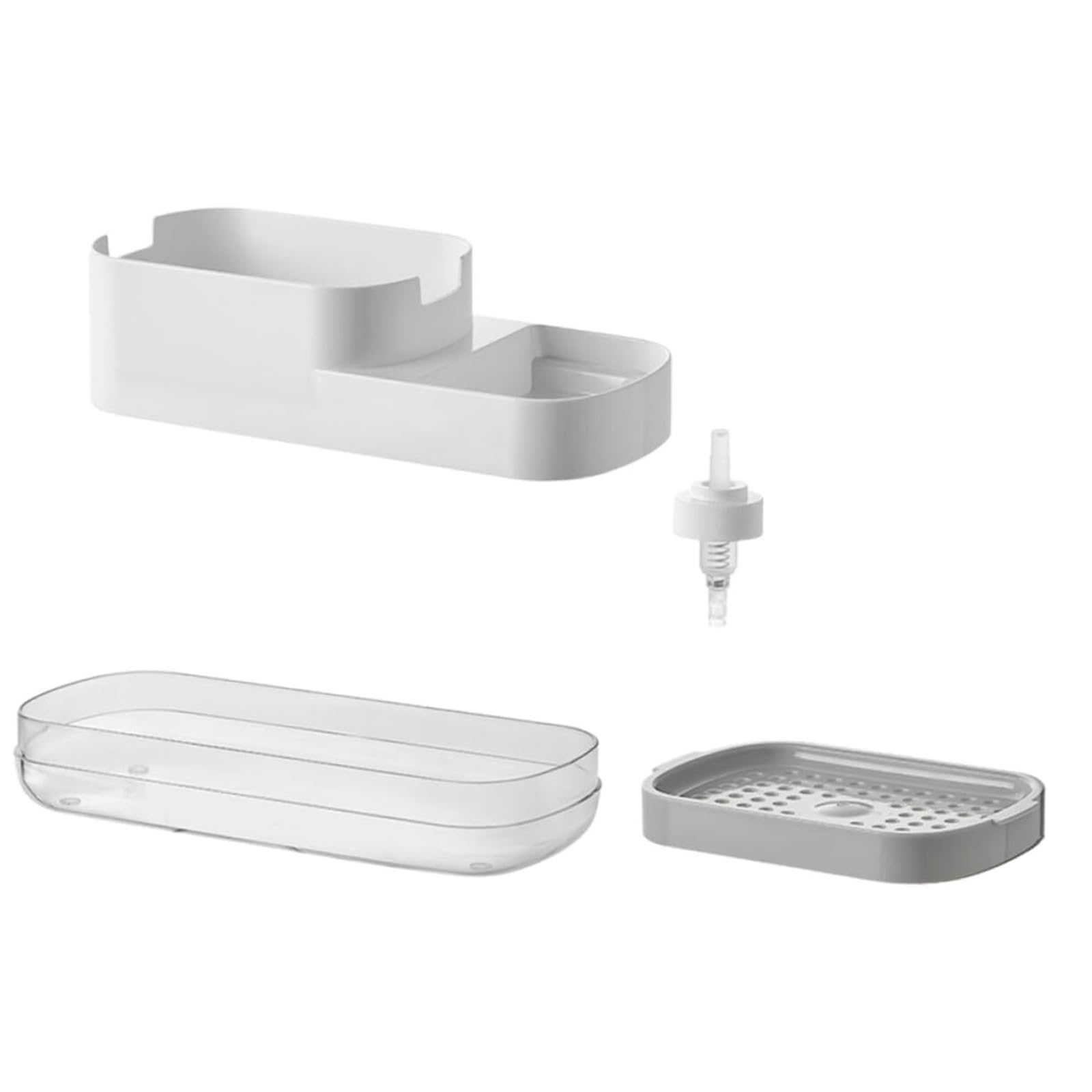 Portasapone da bagno Contenitore for sapone a pressione for un facile lavaggio dei piatti for uso domestico, ufficio, ristorante e hotel Arredamento estetico per il bagno(3)