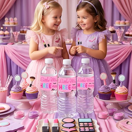 Décorations de bouteille pour table de dessert 3e anniversaire