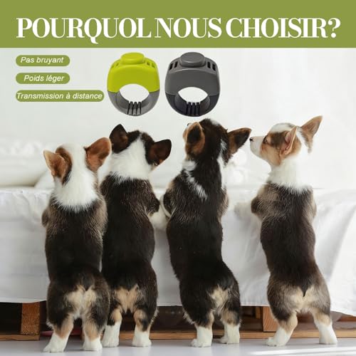 ZhongShuang 2 Stück,Klicker Hund, Finger Clicker, Klicker zur Hundeerziehung, Praktisches Hundetraining-Zubehör als Fingerring-Clicker Hund für Hunde