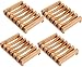 Produktbild INTVN Seifenschale Holz Dusche (4 Stück), Handarbeit Seifenhalter Halter Bad Waschbecken Deck Seifenhalterung, Natürliche Bambus Seifenkiste Seifen Box Für Seife Scrubber Schwämme