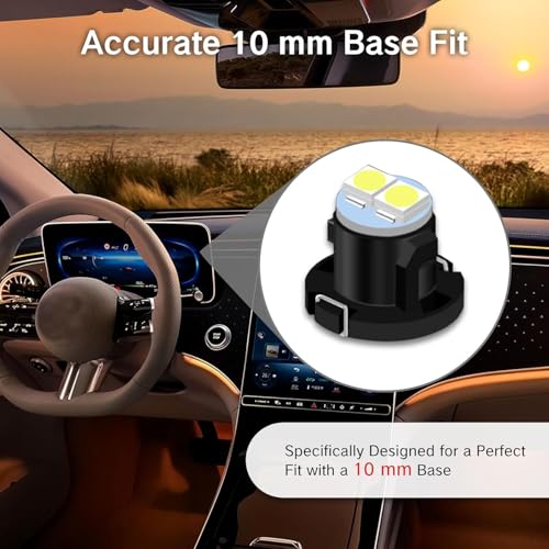 NIIIYTYB 20 PCS T4 Led Bulb Blanco para Panel miniatura 5