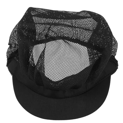 Milisten Toque de Chef en Maille Respirante Noire, Casquette de Travail Cuisine Réglable Unisexe, Chapeau de Cuisinier pour Restaurant Cuisine Professionnelle, Bonnet Chef Confortable