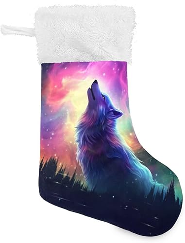 Miniatura 9 de Paquete de 1 calcetín de Navidad con purpurina de oro rosa, calcetines colgantes grandes para chimenea con puño de piel de felpa para decoración de