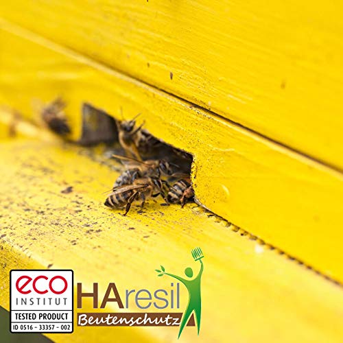 HAresil Beutenschutzfarbe Beutenschutz Bienen Beuten Lasur eco ungiftig Farbe Sonnengelb Inhalt Gewicht 0,5 kg – Bild 4