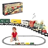 JQ JUQU Train Set Toys-Classical Electric Train Sets-Battery-Powered Train Toy Set- Locomotive...