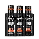 Alpecin Caffeine Shampoo C1 Black Edition, Men's Natural Hair Growth Shampoo for Thinning Hair with...