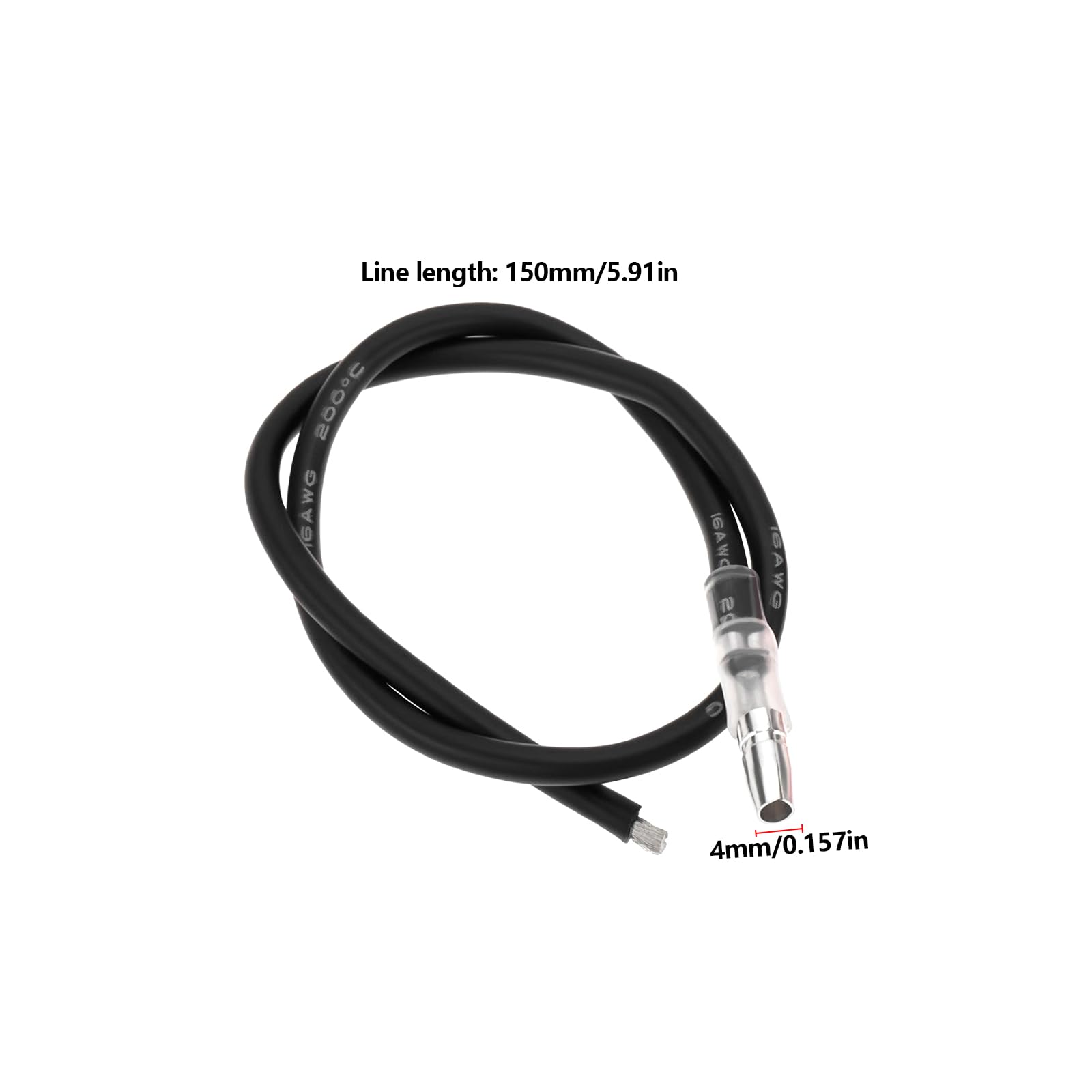 OTOTEC 10pcs 4mm RC Motor Cables 16AWG 15cm Silicone Connect Wire for 380 390 540 550 Brush Motors and Scx10 Trx4 D90 Gen8 Remote Control Cars Red - Image 4