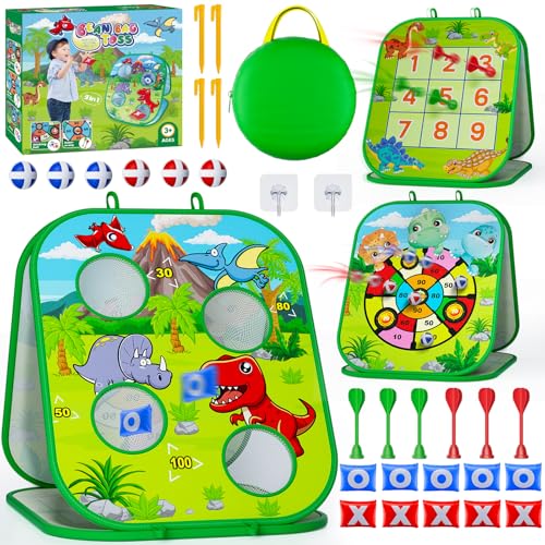 RIEYON 4-in-1 Bean Bag Toss Game for Kids