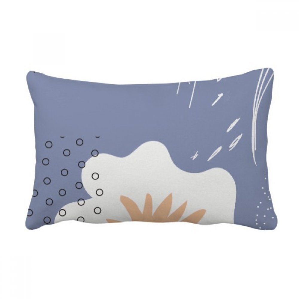 Coussin lombaire abstrait blanc et violet 40x60 cm pour canapé