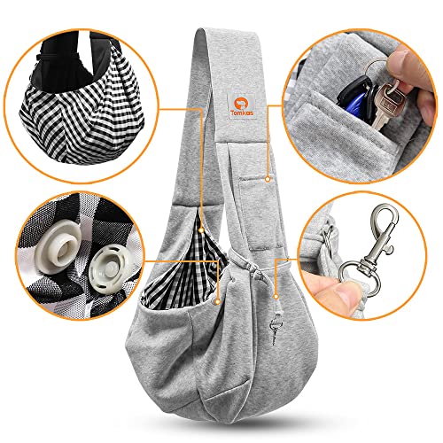 Image of Tomkas Dog Cat Carrier Sling Classic Pocket & Classic Strap(S,Grey)