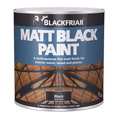Blackfriar BF0520001D1 Matt Black Paint for Interior Wood & Metal, 1 Litre