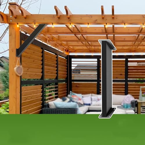 12 piezas de soporte angular de 45 grados, soporte para vigas, conectores de esquina resistentes para borde de escritorio, pérgola y cenador, kit DIY, acero al carbono miniatura 5