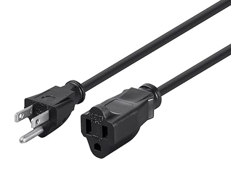 Monoprice 50ft 12AWG Power Extension Cord Cable, 15A (NEMA 5-15P to NEMA 5-15R)