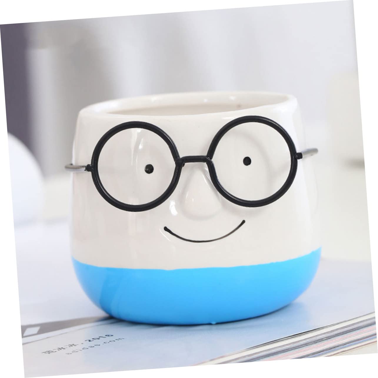 2 szt. Doniczki Donice na twarz Doniczki Wazon Ceramiczne doniczki na orchidee Ozdobne pojemniki Donice na rośliny doniczkowe Mała doniczka ceramiczna Ceramika Delikatna doniczka Sukulenty Kwiaty doni