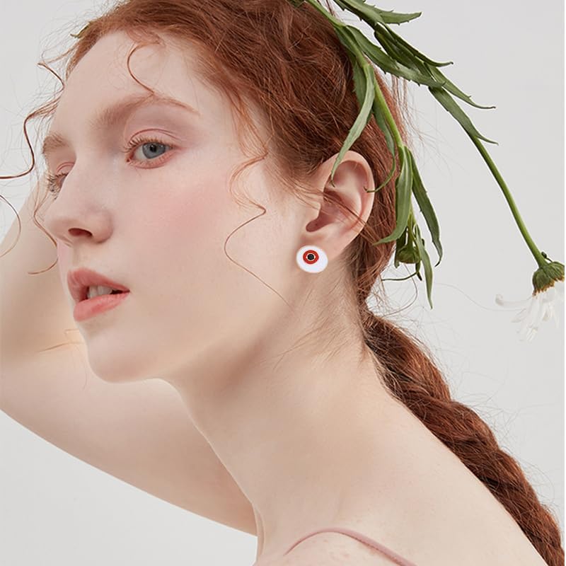 6 Pairs Halloween Ghost Stud Earrings for Women Dainty Small Spider Web Pumpkin Ghost Bat Stud Earrings Fashion Halloween Outfits Accessories Costume Party Gift - Image 2